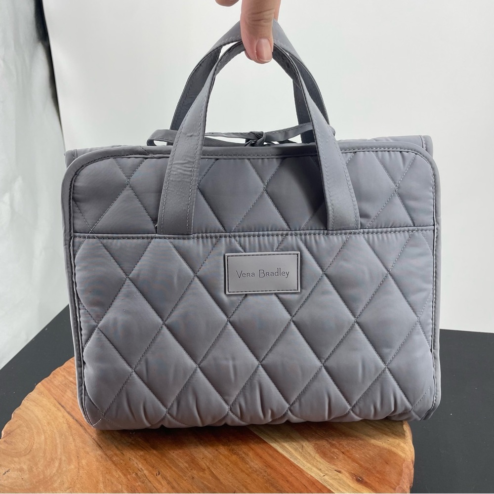 Vera Bradley Gray Quilted Travel Bag